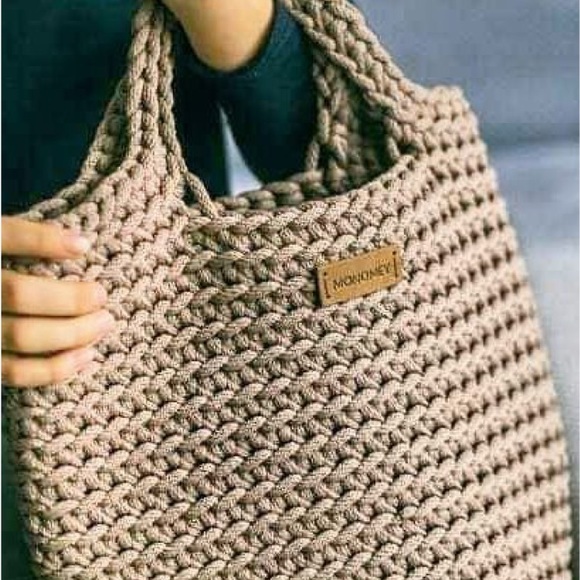 Scandinavian Style Crochet Tote Bag - Picture 9 of 11